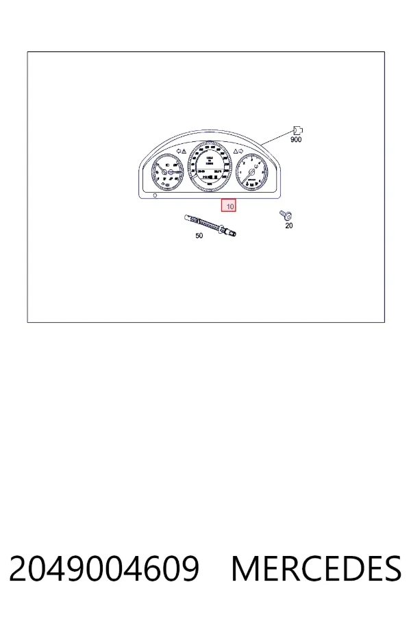 A2049004609 Mercedes Щиток приладів додатковий