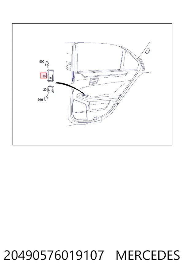 A2049057601 Mercedes Кнопка підйомника переднього правого скла