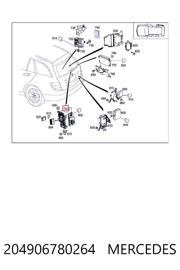 Блок керування сигналами SAM A2049067802 Mercedes