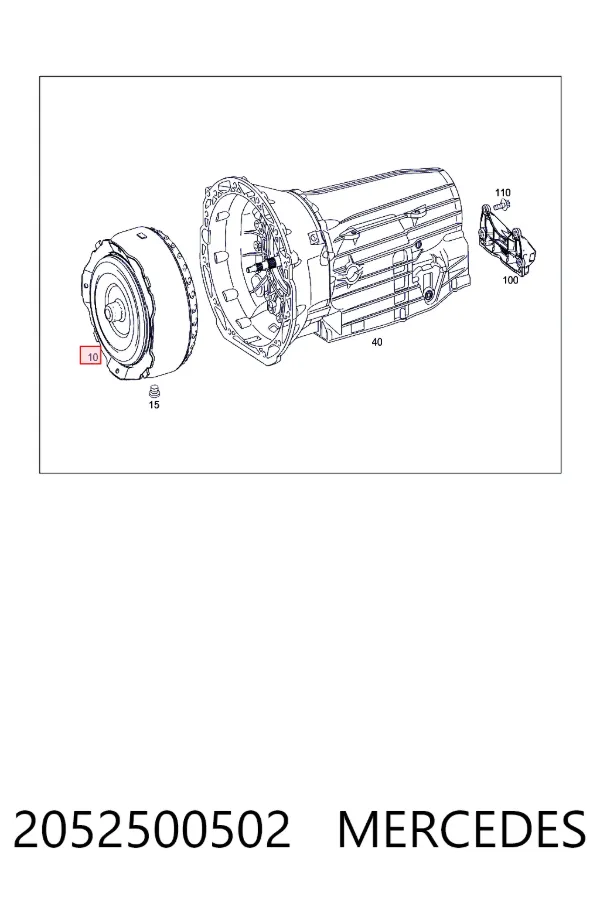 Купити A2052500502 Mercedes Гідротрансформатор автоматичної коробки передач