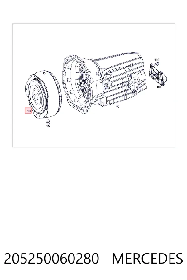 Купити A2052500602 Mercedes Гідротрансформатор автоматичної коробки передач