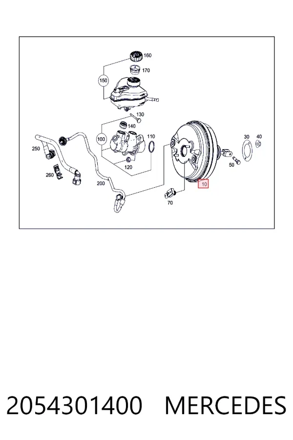 Вакуумника Mercedes A2054301400 ціна, від 267.15 USD