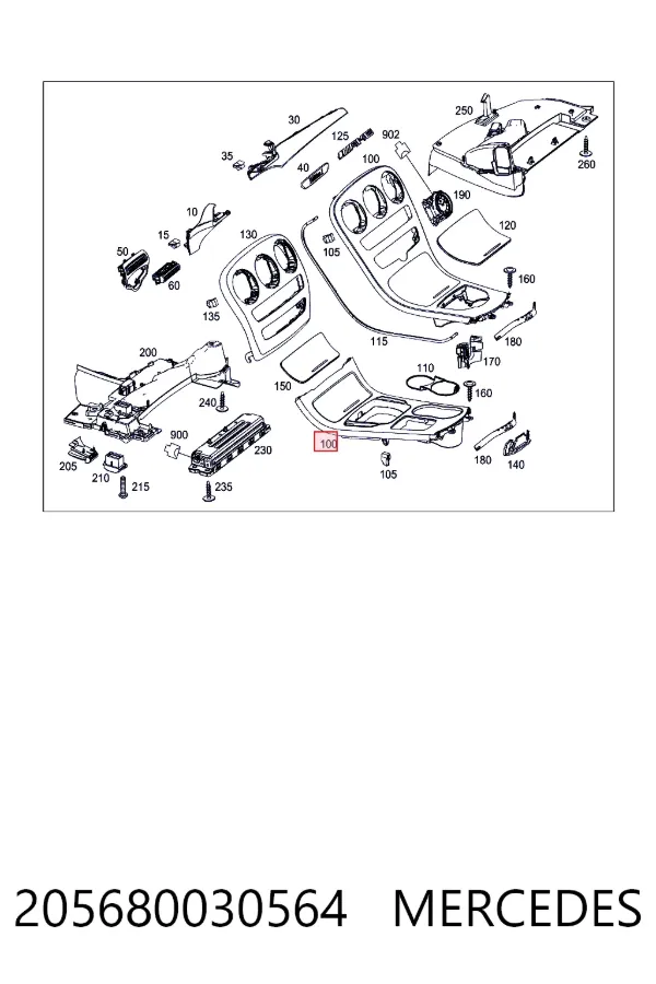  Mercedes A2056800305 ціна, від 57.14 USD
