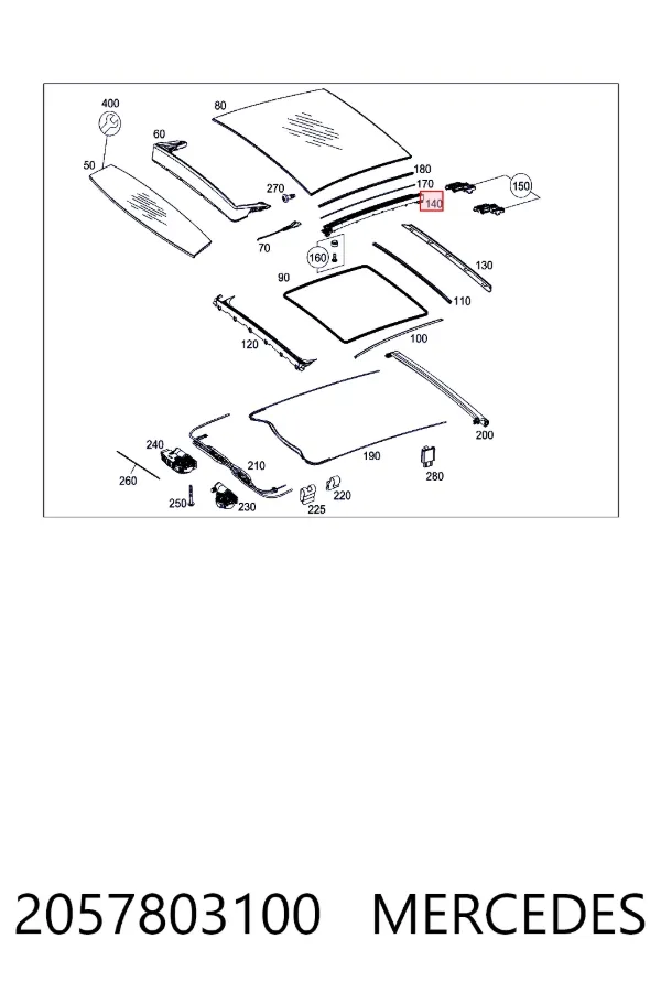 Купити A2057803100 Mercedes 