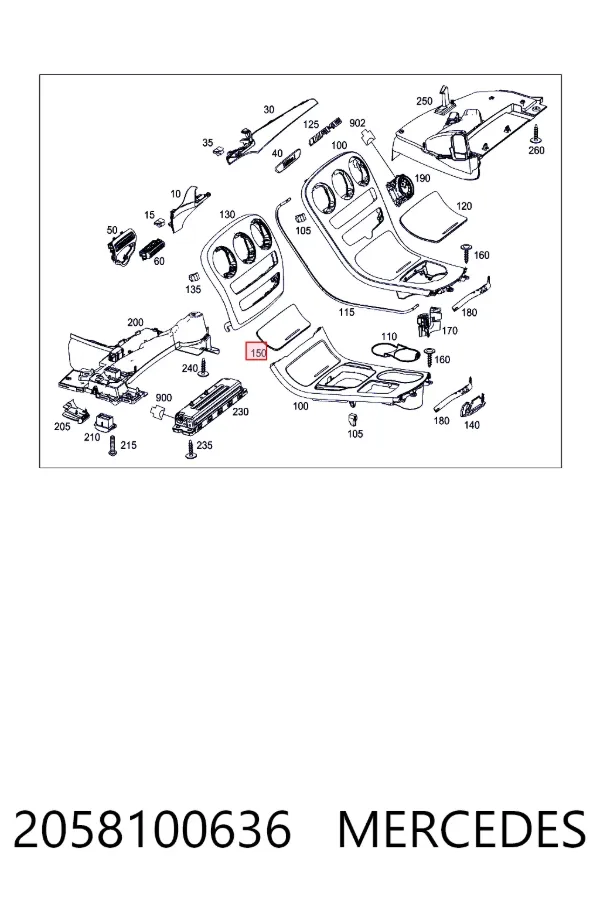 Купити A2058100636 Mercedes 