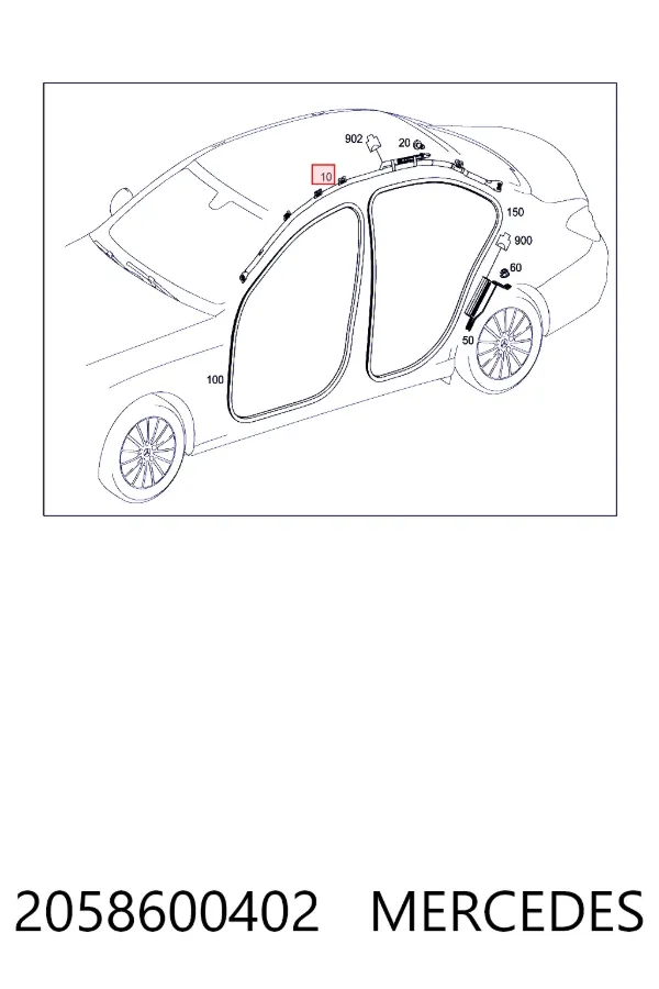 Купити A2058600402 Mercedes Подушка безпеки, збоку ліва айрбег