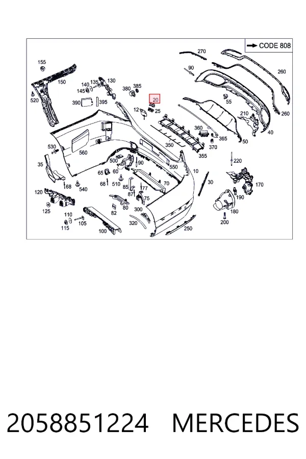  Mercedes A2058851224