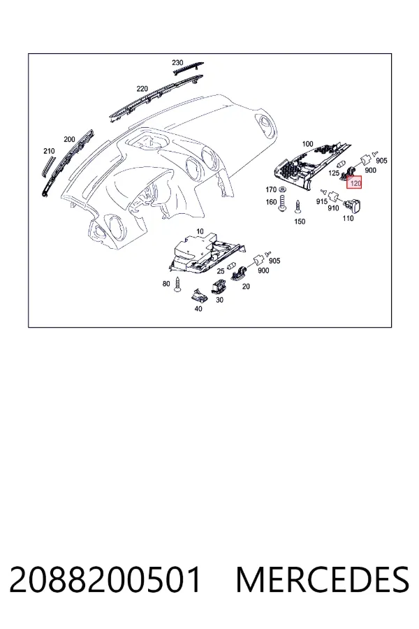 Купити A2088200501 Mercedes 