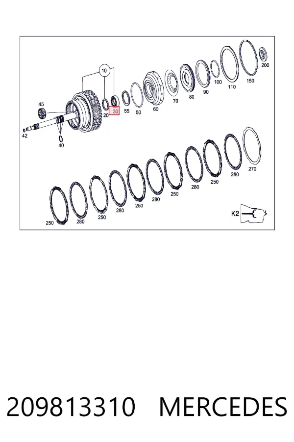 Підшипник КПП Mercedes A0209813310 ціна, від 6.60 USD