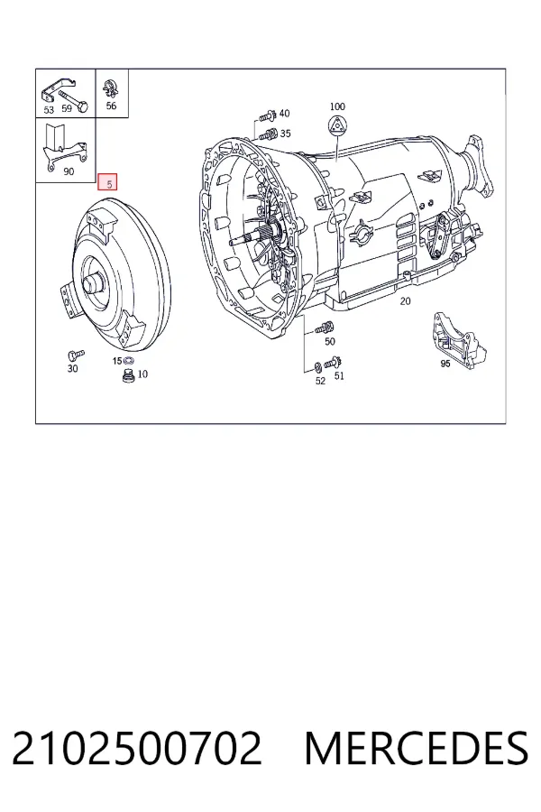 Передача гідромеханічна Mercedes A2102500702