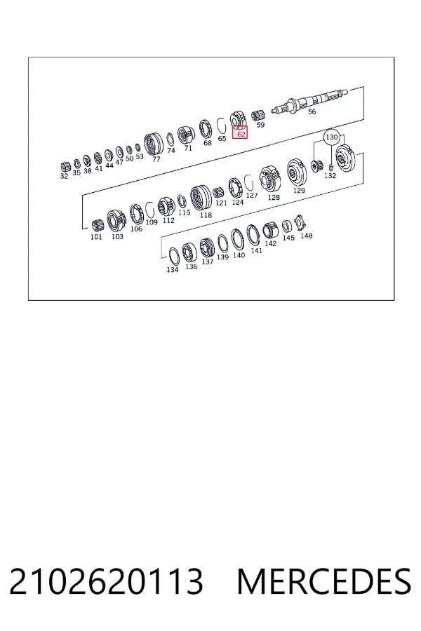 A2102620113 Mercedes Шестерня 3-й передачі, ведена