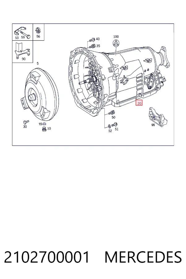 Коробка передач автомат Mercedes A2102700001 ціна, від 316.75 USD