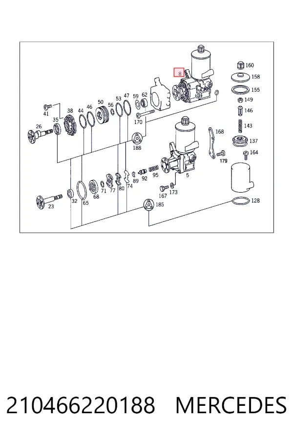 Купити A2104662201 Mercedes Насос гідравліки