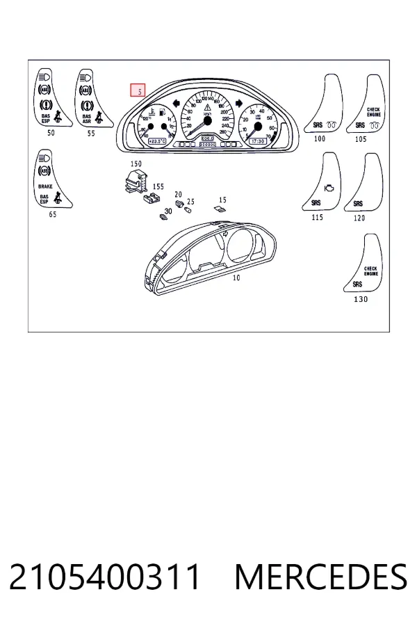 Купити A2105400311 Mercedes Прилади управління