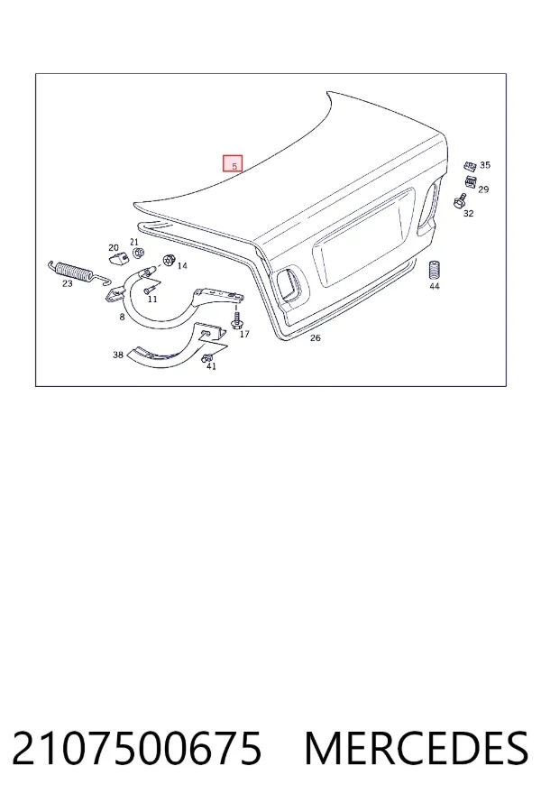 A2107500675 Mercedes Кришка багажника