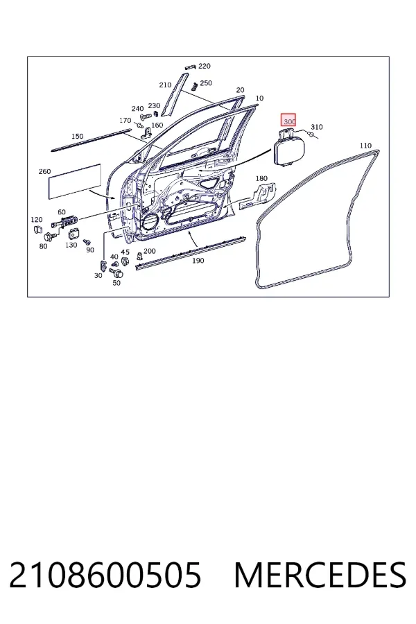 A2108600505 Mercedes Подушка безпеки, передній, лівих дверей AIRBAG
