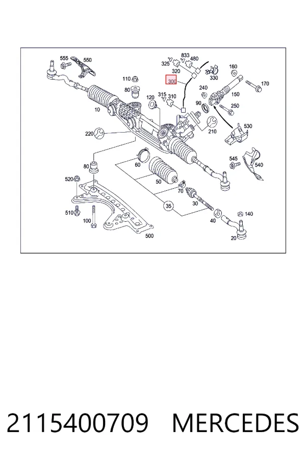 A2115400709 Mercedes Джгут дротів рульової рейки Servotronic