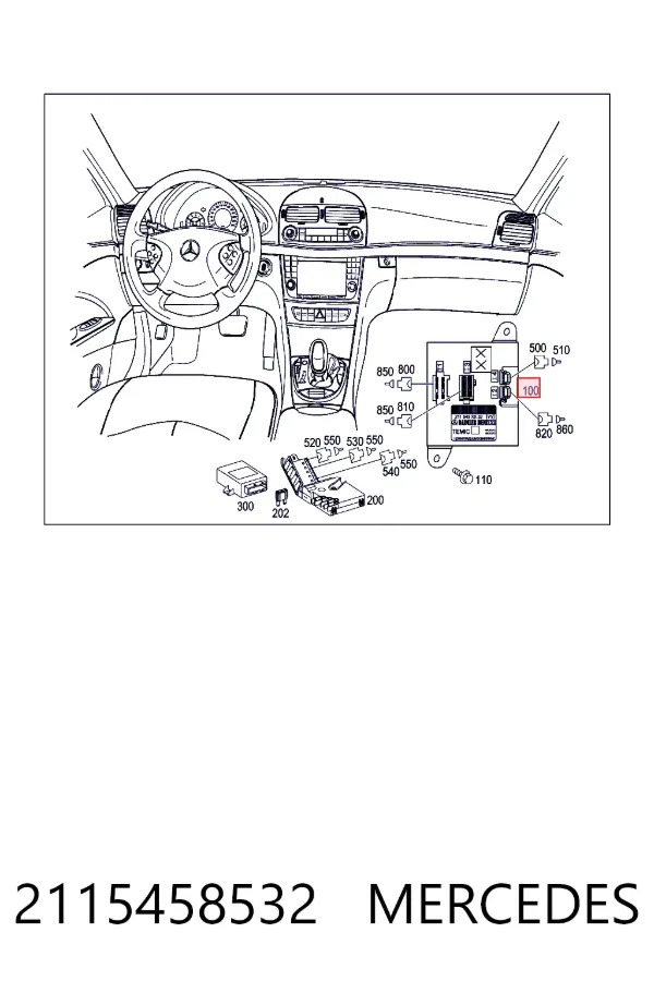 Блок керування сигналами SAM A2115458532 Mercedes