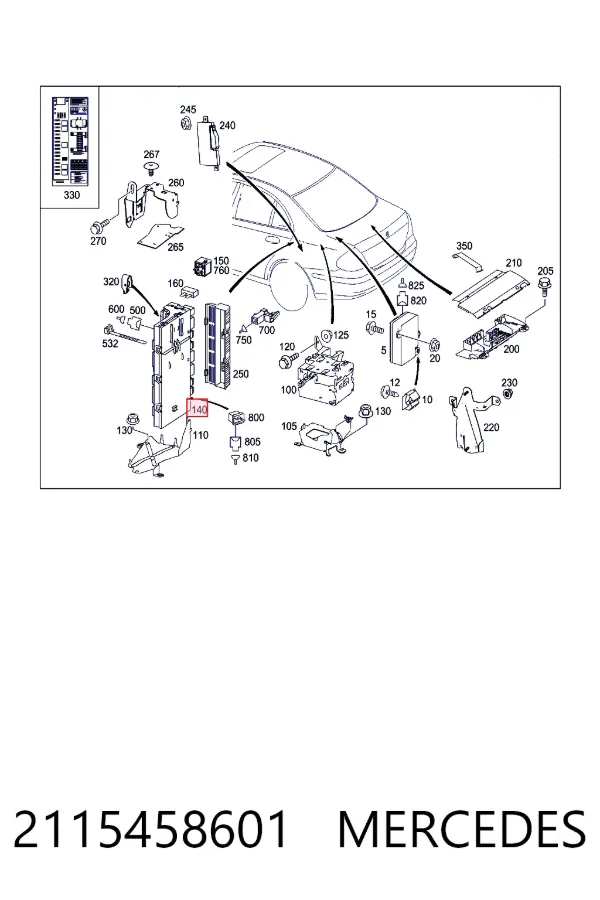 Блок керування сигналами SAM Mercedes A2115458601 ціна, від 59.19 USD