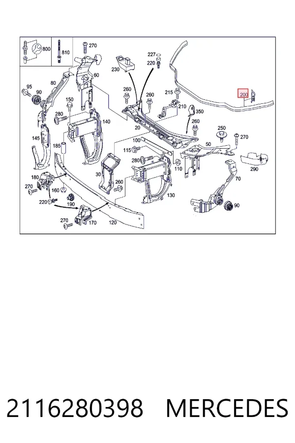  Mercedes A2116280398 ціна, від 6.21 USD