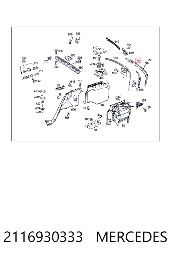 Купити A2116930333 Mercedes 