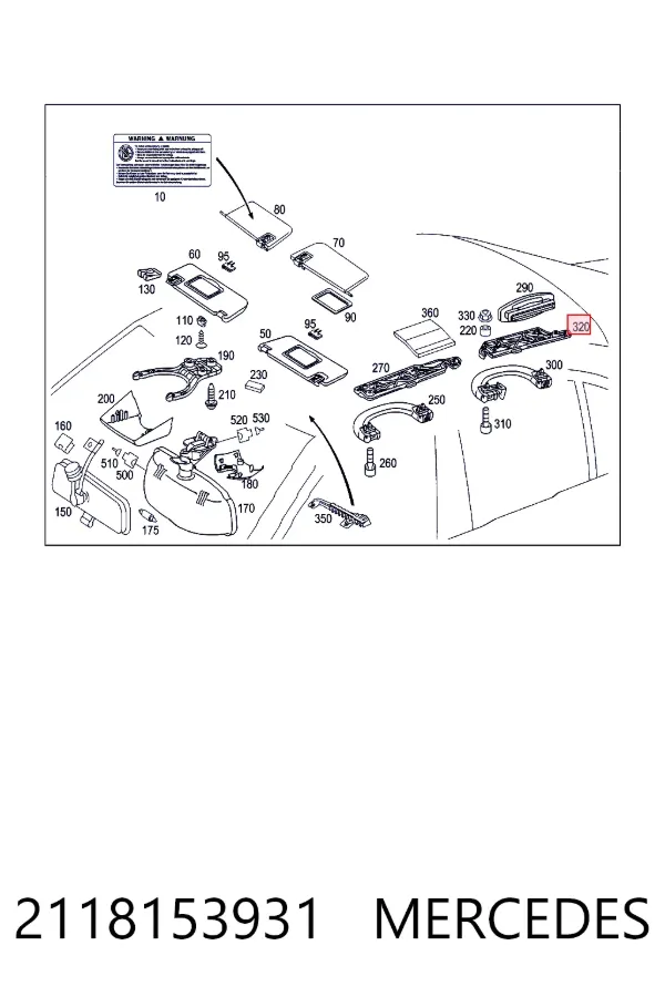  Mercedes A2118153931 ціна, від 7.60 USD