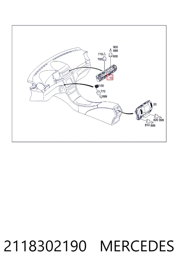 A2118302190 Mercedes Механізм управління кондиціонером