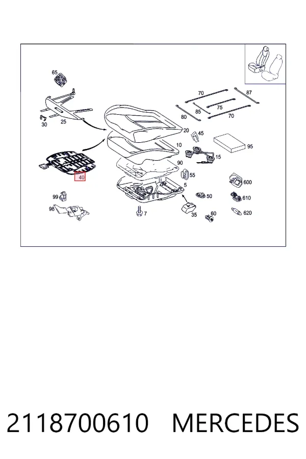  Mercedes A2118700610 ціна, від 110.19 USD