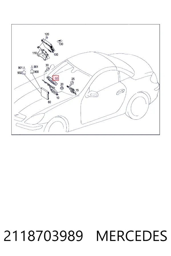 Підсилювач звуку аудіосистеми Mercedes A2118703989