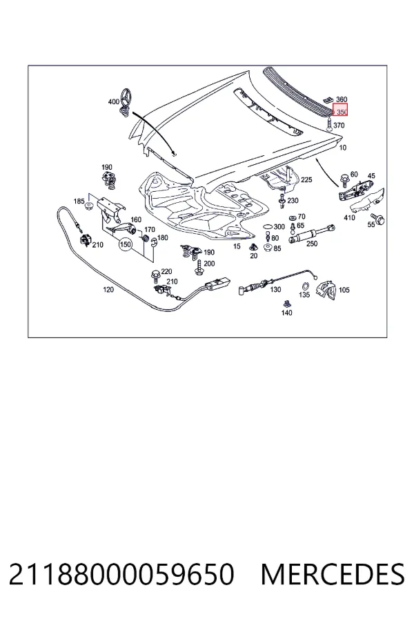 Решітка капота Mercedes A2118800005