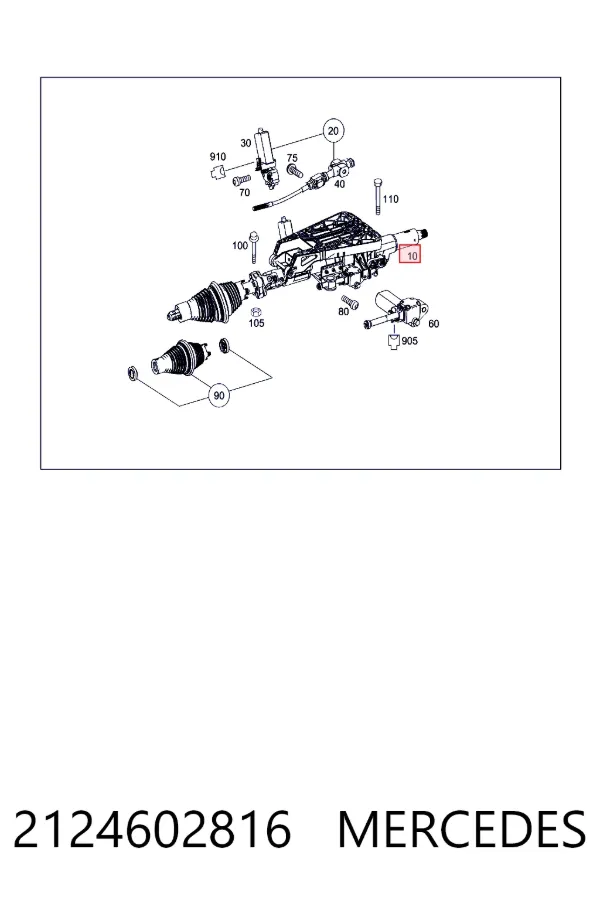 A2124602816 Mercedes Колонка рульового управління