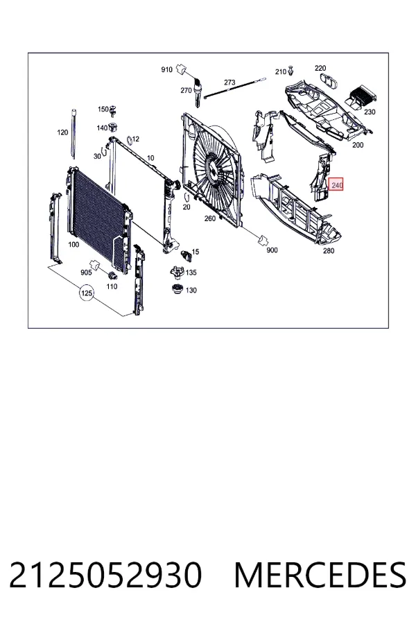 Купити A2125052930 Mercedes 