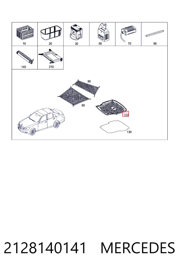  Mercedes A2128140141 ціна, від 144.44 USD