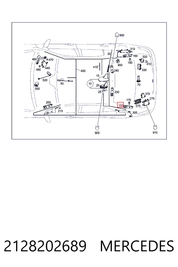  Mercedes A2128202689 ціна, від 8.87 USD