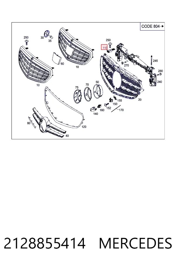  Mercedes A2128855414 ціна, від 8.78 USD