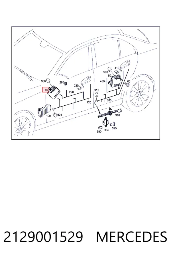 Блок комфорту передніх дверей A2129001529 Mercedes