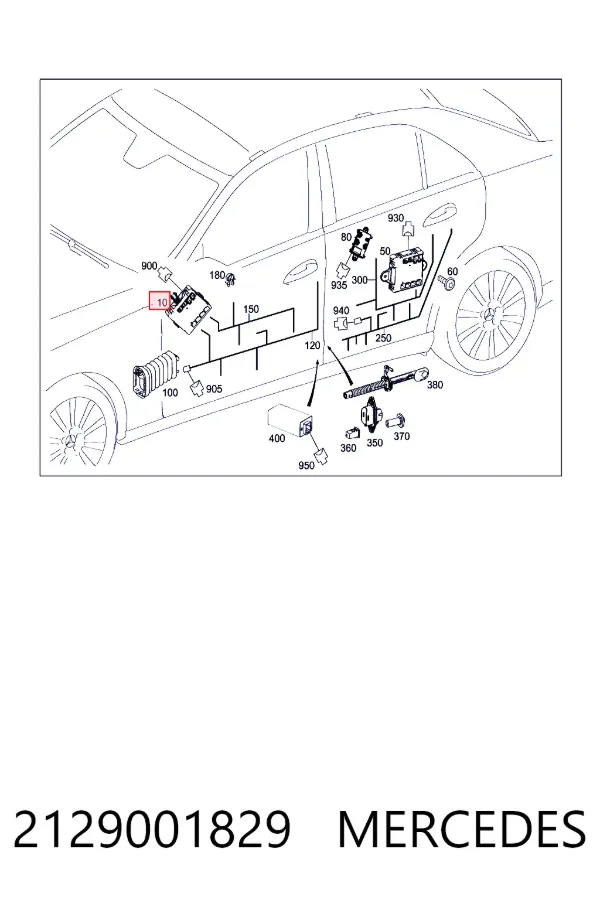 Блок комфорту передніх дверей Mercedes A2129001829 ціна, від 44.34 USD