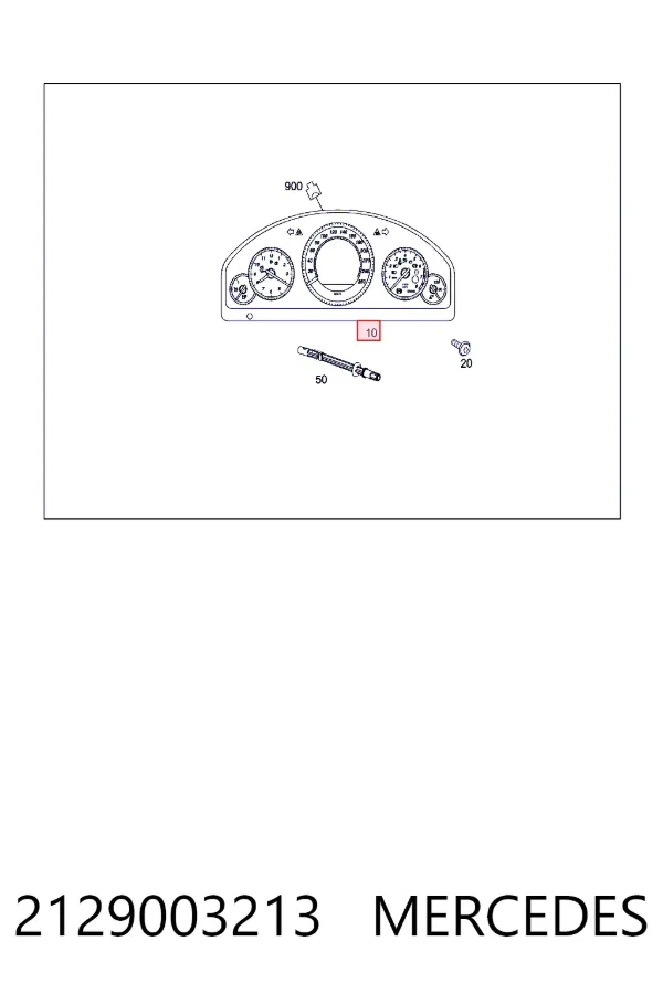 A2129003213 Mercedes Щиток приладів додатковий