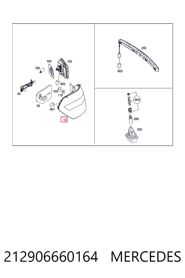 Стоп задній Mercedes A2129066601