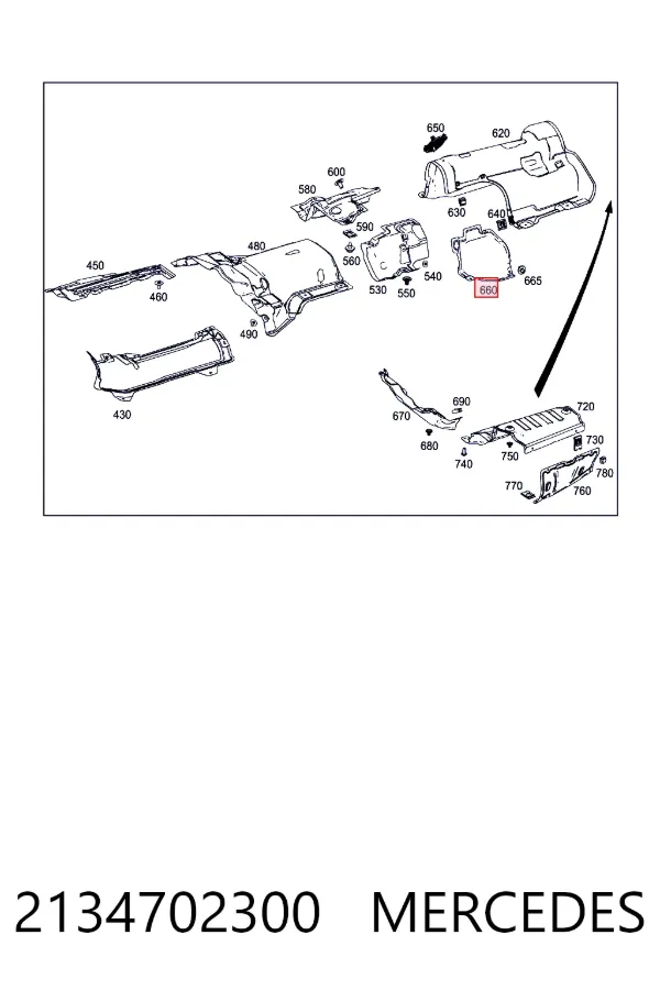  Mercedes A2134702300 ціна, від 39.42 USD