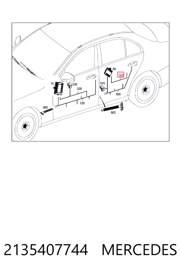  Mercedes A2135407744 ціна, від 73.09 USD