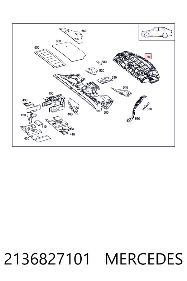 Купити A2136827101 Mercedes 