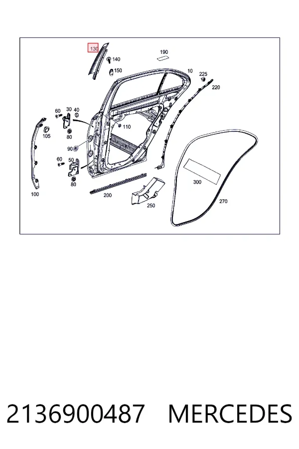  Mercedes A2136900487 ціна, від 12.67 USD