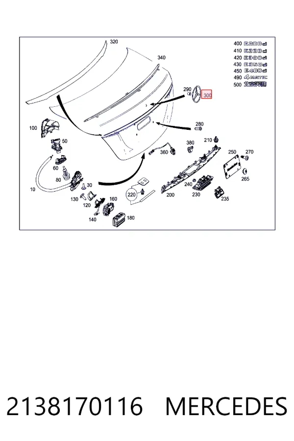 Емблема на кришку багажника, фірм.значок Mercedes A2138170116 ціна, від 42.74 USD
