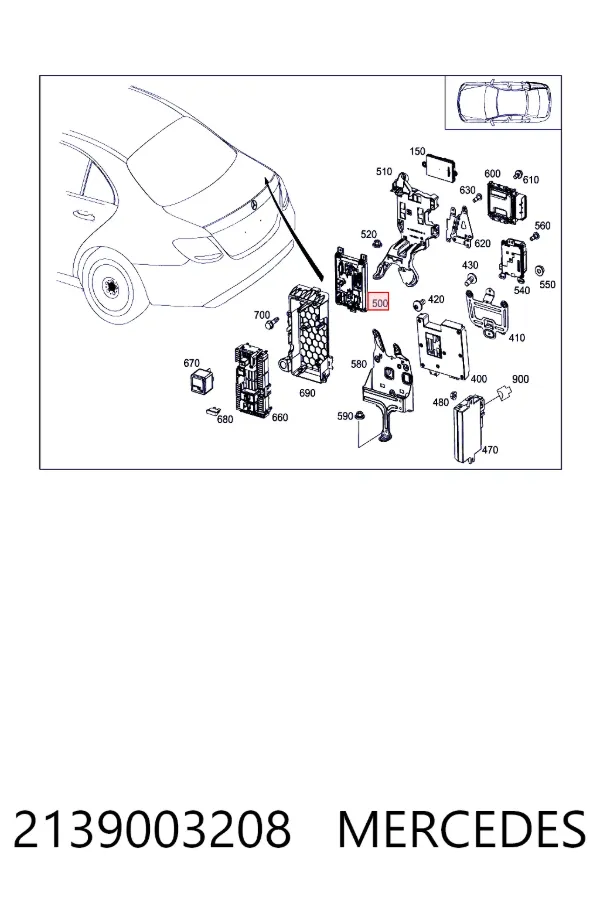 Блок керування сигналами SAM A2139003208 Mercedes