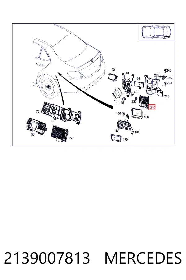 Купити A2139007813 Mercedes 