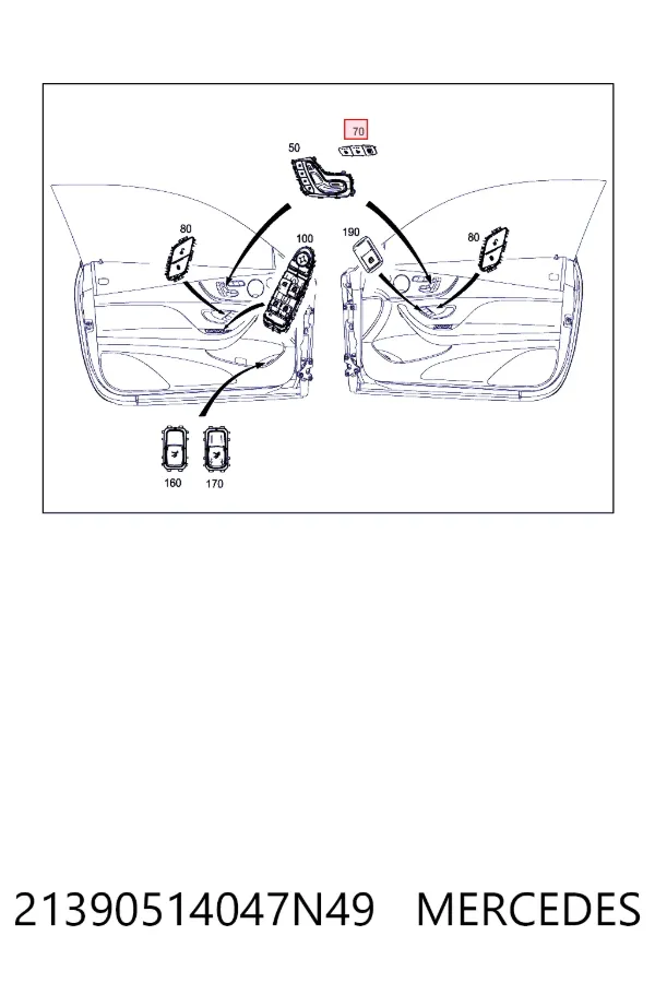  Mercedes A21390514047N49 ціна, від 32.34 USD