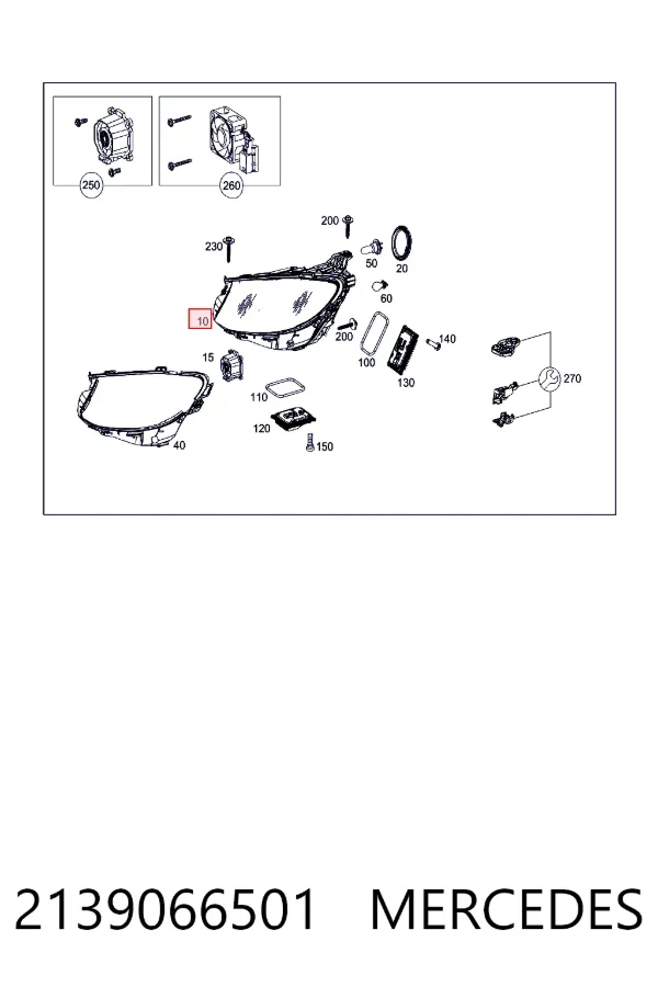 Фара ліва передня Mercedes A2139066501