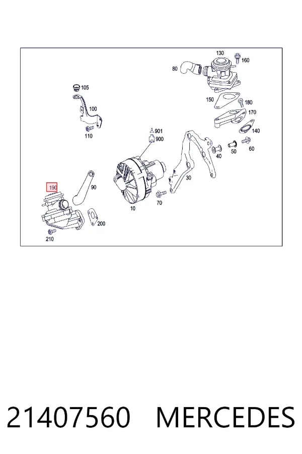 Байпасний клапан EGR, рециркуляції газів Mercedes A0021407560 ціна, від 14.11 USD