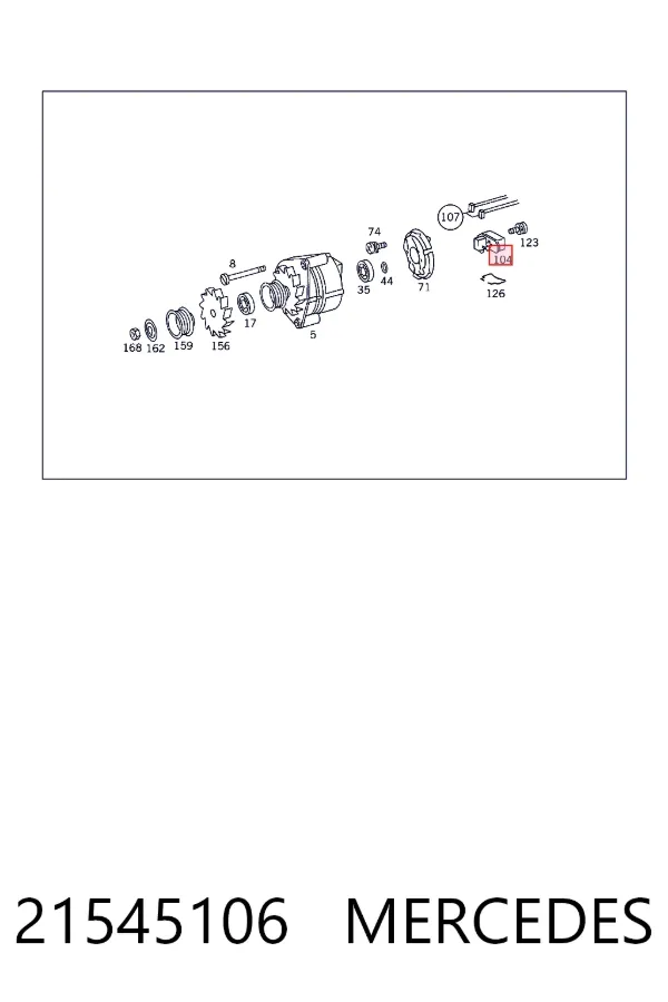 Реле зарядки генератора Mercedes A0021545106 ціна, від 7.08 USD